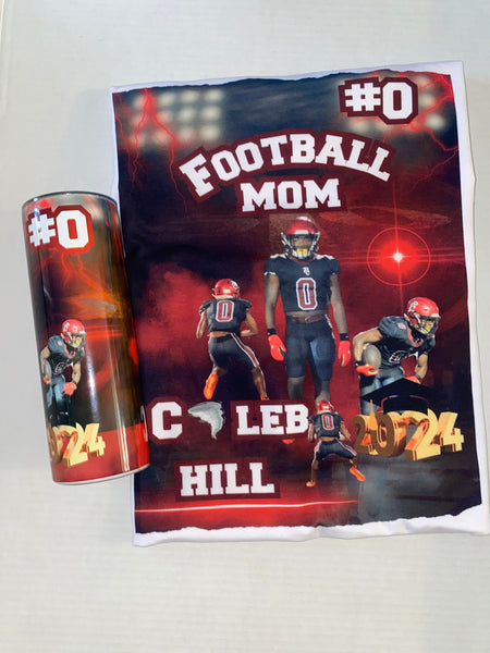 Football tee/Tumbler bundle