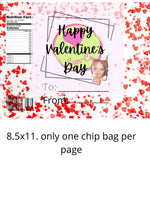 Valentine's Day Party Chip/Juice Pouch design