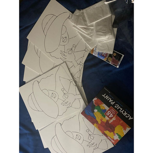 11x14 Paint Canvas with set up