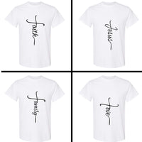 Graphic tee (Faith, Love, Family, Jesus)