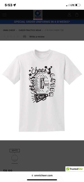 Cheer shirt