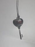 Double Sided Heart Key Necklace