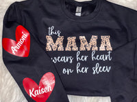 Mom/Heart Sleeve sweater