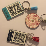 Customized Logo Scan Me keychain