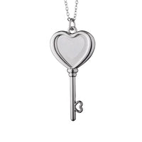 Double Sided Heart Key Necklace